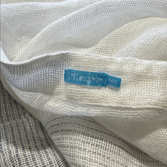 J. McLaughlin 100 % Linen Ombre Stripe Tunic kimonk size M/L - Picture 8 of 9